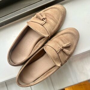 💛Tan Suede Loafers for Women.